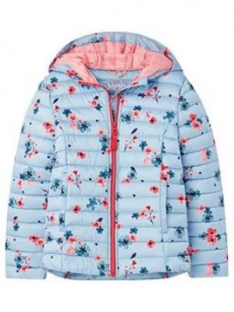 Image of Joules Girls Kinnaird Posey Padded Coat - Blue, Size 9-10 Years, Women