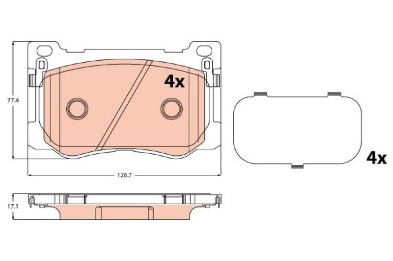 Image of Brake pad set TRW GDB2311
