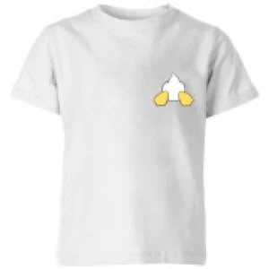 Image of Disney Donald Duck Backside Kids T-Shirt - White - 11-12 Years