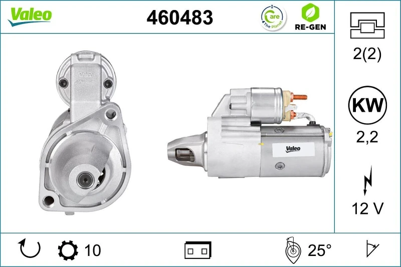 Image of Starter motor VALEO 460483