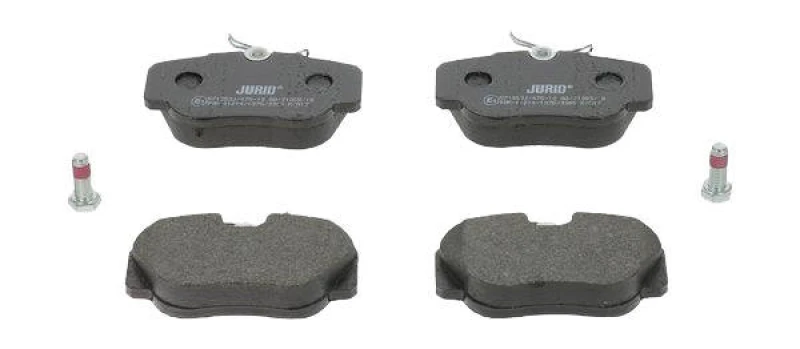Image of JURID 571353J Brake pad set prepared for wear warning indicator, with accessories Brake Pad Set,disc brake (402)