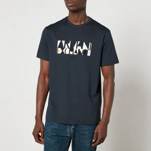 Image of Armani Exchange Abstract Logo Cotton-Jersey T-Shirt - XL