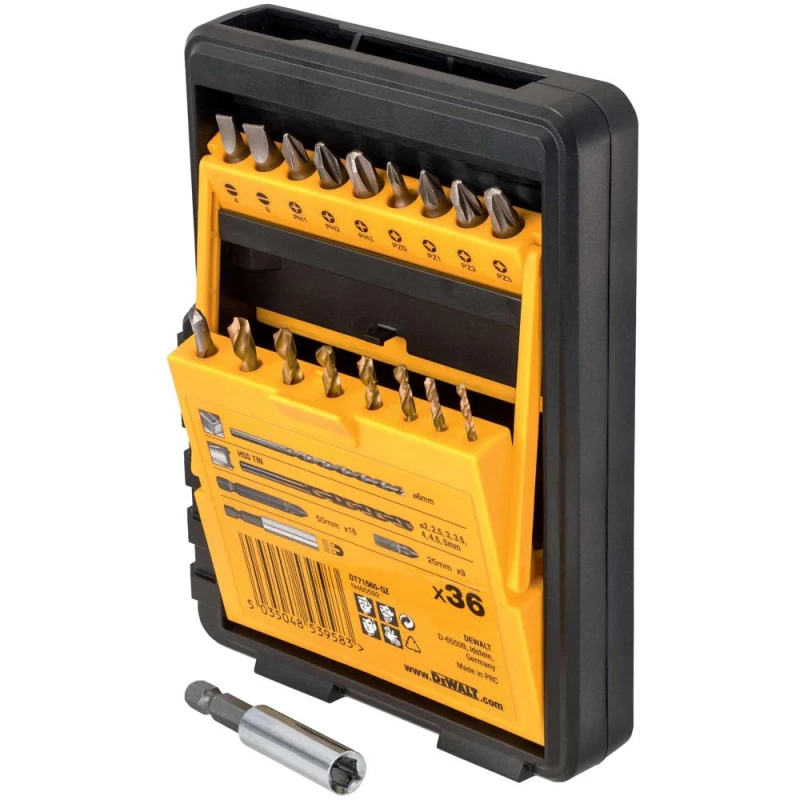 Image of DEWALT 36 Piece Drill and Screwdriver Bit Set in Double Sided Case DT71565