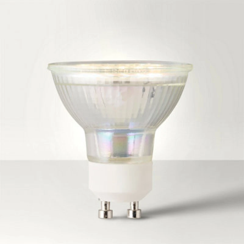 Image of ValueLights 3 Pack GU10 White Glass Bodied Spotlight LED 3W Warm White 3000K 280lm Light Bulb White