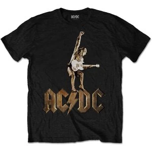 Image of AC/DC - Angus Statue Unisex Large T-Shirt - Black