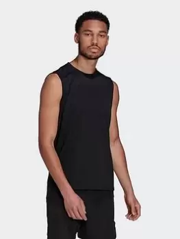 Image of adidas Workout Front Rack Impact Tank Top, Black, Size L, Men