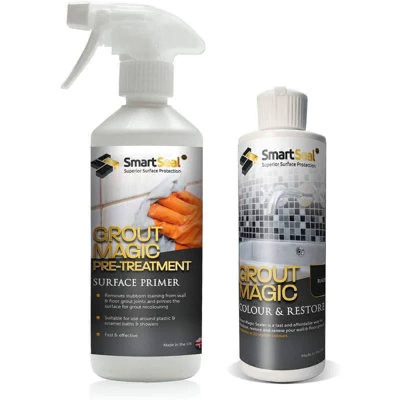 Image of Smartseal Grout Magic Bundle - 500 Ml Primer + 237 Ml Grout Magic, Limestone 5.061E+12