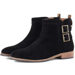 image of Barbour Womens Cornbury Boots Black Suede 5