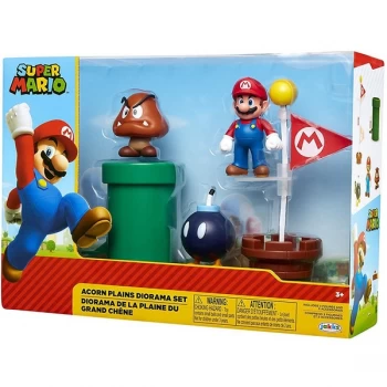 image of World Of Nintendo Super Mario Acorn Plains Diorama Figure Set