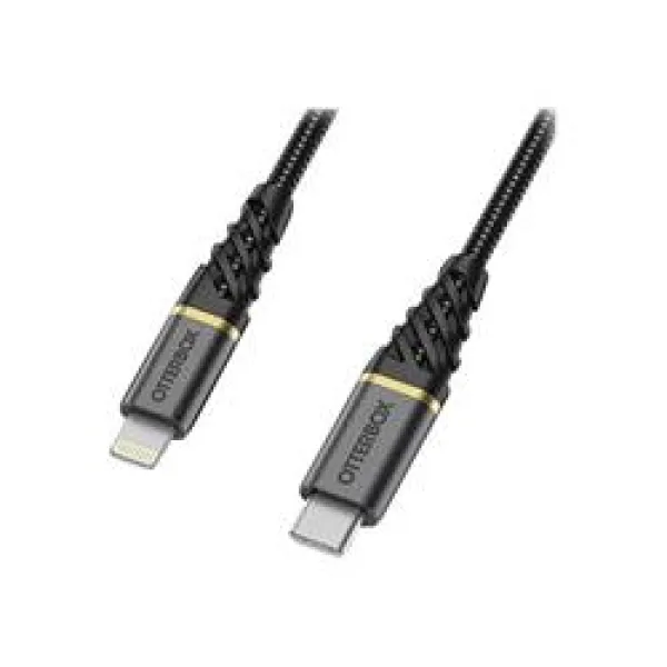 Image of Otterbox Premium Cable USB C-Lightning 1M USB-PD Black