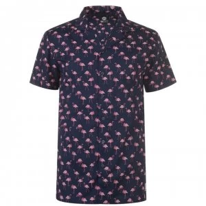 image of Hot Tuna Short Sleeve All Over Print Shirt - Flamingo