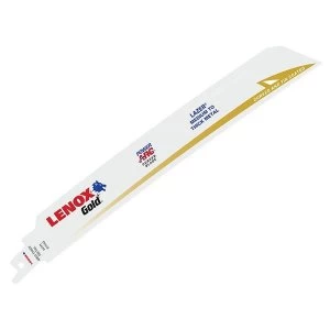 image of LENOX 12110GR Gold Extreme Reciprocating Saw Blades 300mm 10 TPI (Pack 5)