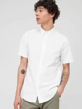 Image of Superdry Studios Linen Short Sleeve Shirt - White Size XL Men
