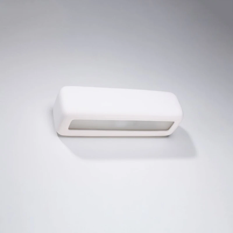 Image of Sollux Lighting Subani Ceramic White 1 Light Classic Wall Light - E27 Socket, Futuristic Design