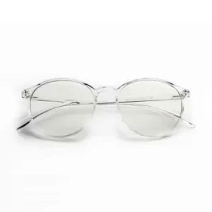 image of Ocushield Glasses - Carson Style, Clear White - Unisex Glasses Anti Blue Light Glasses Clear White - 0 Magnification