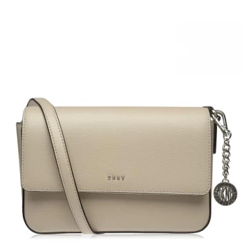 Image of DKNY Sutton Medium Flap Crossbody Bag - Fog