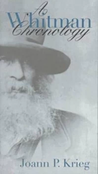 Image of A Whitman Chronology by Joann P. Krieg Book
