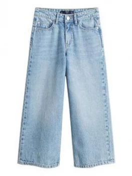 Mango Girls Denim Culottes - Light Blue