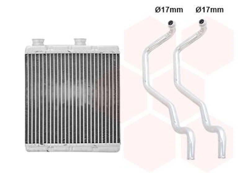 Image of VAN WEZEL Heater matrix VAN WEZEL 25016708