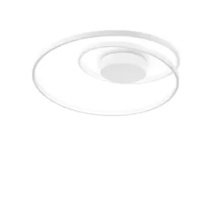 Image of OZ Dimmable Swirl Integrated LED Semi Flush Light White, 3000K