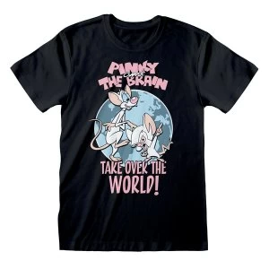 Image of Animaniacs - Take Over The World Unisex Large T-Shirt - Black