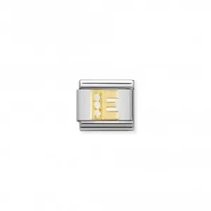 Image of Nomination Composable Classic Letters Gold Cubic Zirconia E Link 030301/05