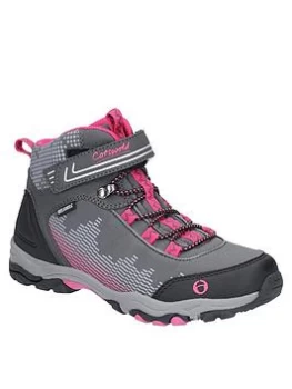 image of Cotswold Ducklinton Lace Hiker Boot - Grey/Pink, Size 10 Younger