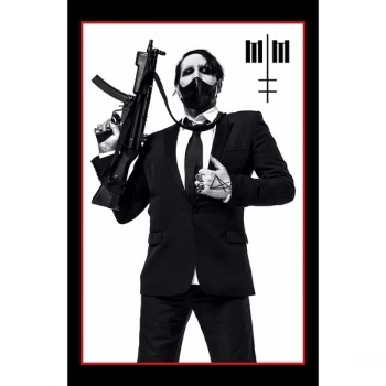 Image of Marilyn Manson - Machine Gun Textile Poster