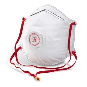 Image of B Brand P2 Valve Mask Polypropylene Latex free White Ref BBP2V Pack 10