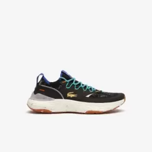 Image of Mens Lacoste Re-Comfort Synthetic and Textile Trainers Size 10 UK Black & Off White