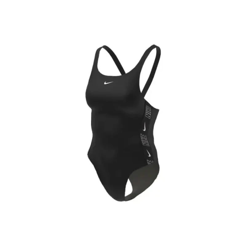 Image of Womens 1 Piece swimsuit Nike Swim Fusion Logo Tape Noir Female L