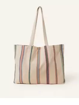 Image of Accessorize Stripe Canvas Shopper