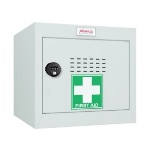 image of Phoenix MC Series Size 1 Cube Locker in Light Grey with Combination