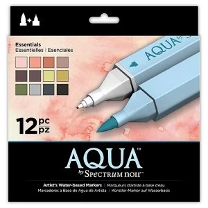 Image of Spectrum Noir Aqua Marker Pen Set Essential Set of 12