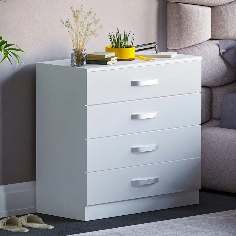 Image of Lassic Vida Designs Hulio 4 Drawer Chest White unisex 4 Drawers