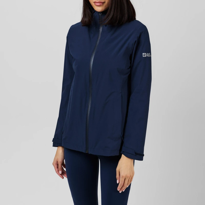 Image of Jack Wolfskin Womens Waterproof Jacket Blue female 8 (XS)