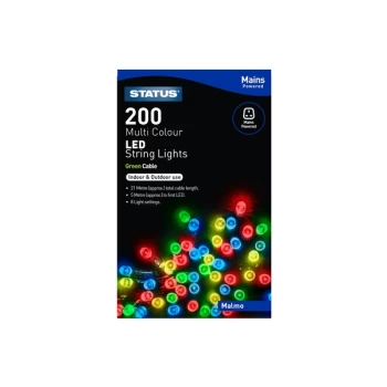 Status Malmo 200 LED String Lights - Multicoloured, 21m