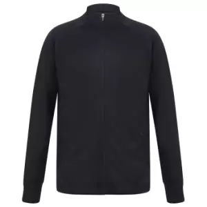 Image of Finden & Hales Mens Knitted Tracksuit Top (XXL) (Navy/Navy)