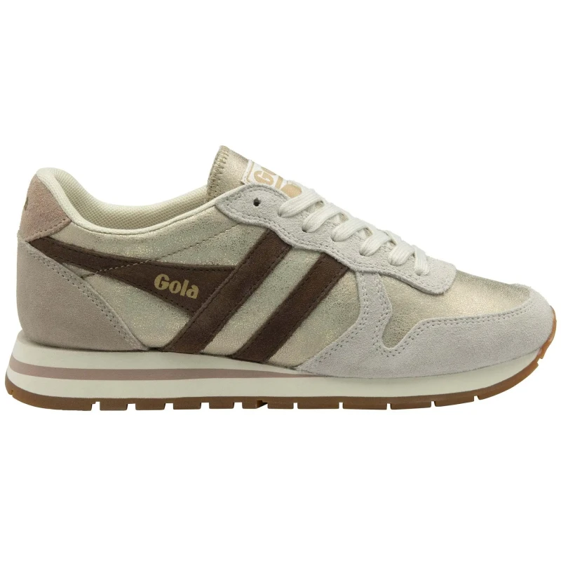 Image of Gola Daytona Blaze Trainers Gold-Coloured/Brown Women 37 (4);38 (5);40 (6.5);42 (8)
