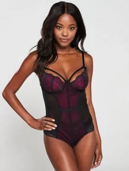 Image of Pour Moi Sensation Lightly Padded Underwired Thong Body - Black