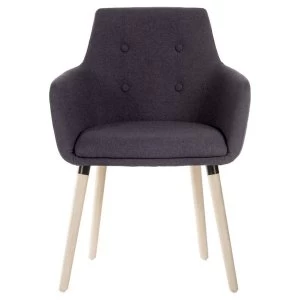 Image of Teknik 4 Legged Soft Padded Office Chair - Graphite