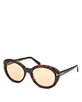 image of Tom Ford Womens Marcolin Cat Eye Sunglasses, 55mm