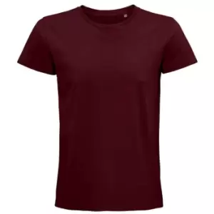 Image of SOLS Unisex Adult Pioneer Organic T-Shirt (XL) (Burgundy)