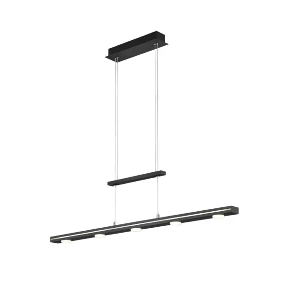 Image of Lacal Modern 7 Light 4W LED Pendant Ceiling Light Black Matt 3000 - 5000K