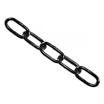 Image of Faithfull FAICHBL430 Black Japanned Chain 4mm x 30m Reel - Max. Lo...