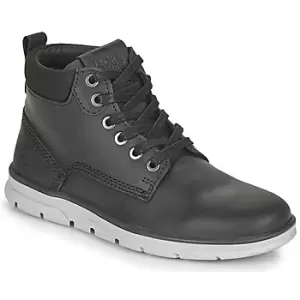 image of Jack Jones JR TUBAR LEATHER boys's Childrens Mid Boots in Black,4,5,6,2.5