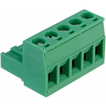 image of 1754504 MSTB 2,5/ 5-ST 5 Way Screw Plug Terminal Block 12A 5mm - Phoenix Contact