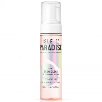 image of Isle of Paradise Glow Clear Self-Tanning Mousse - Light 200ml