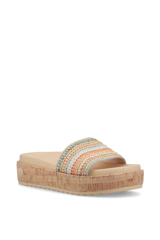 Image of Rocket Dog Womens Faye Alti Raffia Sandal Size: 6 Multicolor Female 6