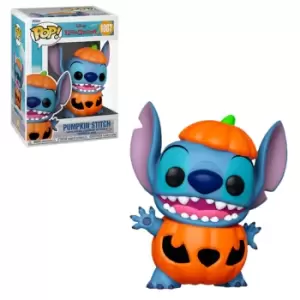 image of Disney Lilo & Stitch Pumpkin Stitch EXC Funko Pop! Vinyl